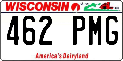 WI license plate 462PMG