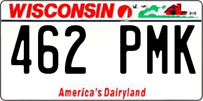 WI license plate 462PMK
