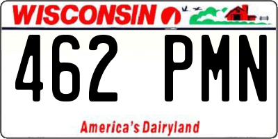 WI license plate 462PMN