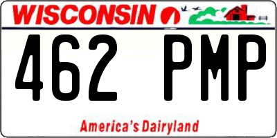 WI license plate 462PMP