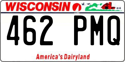 WI license plate 462PMQ