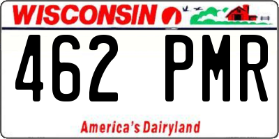 WI license plate 462PMR