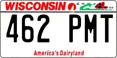WI license plate 462PMT