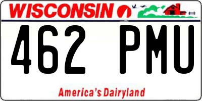 WI license plate 462PMU