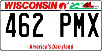 WI license plate 462PMX