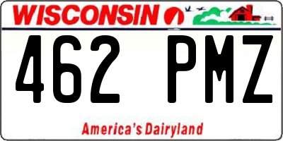 WI license plate 462PMZ