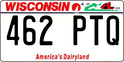 WI license plate 462PTQ
