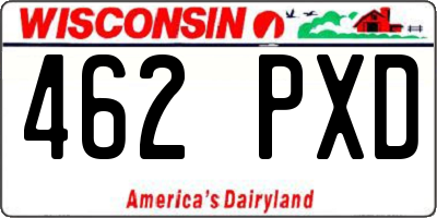 WI license plate 462PXD