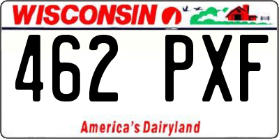 WI license plate 462PXF