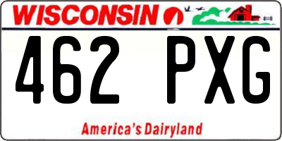 WI license plate 462PXG
