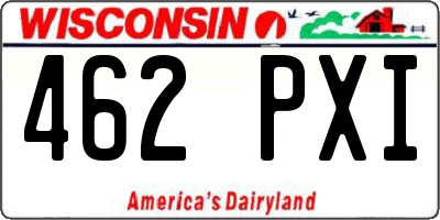 WI license plate 462PXI