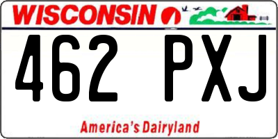 WI license plate 462PXJ