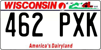 WI license plate 462PXK