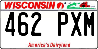 WI license plate 462PXM
