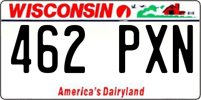 WI license plate 462PXN