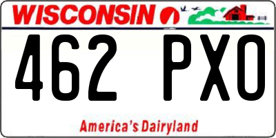 WI license plate 462PXO