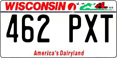 WI license plate 462PXT
