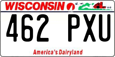 WI license plate 462PXU