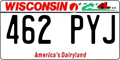 WI license plate 462PYJ