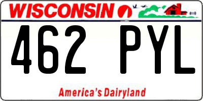 WI license plate 462PYL
