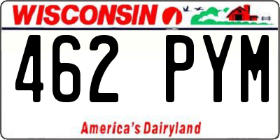 WI license plate 462PYM