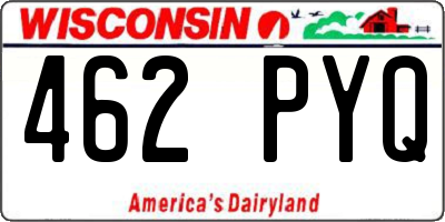WI license plate 462PYQ