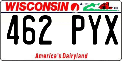 WI license plate 462PYX
