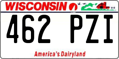 WI license plate 462PZI