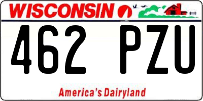 WI license plate 462PZU