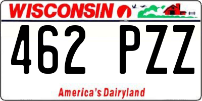 WI license plate 462PZZ