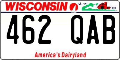 WI license plate 462QAB