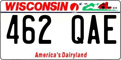 WI license plate 462QAE