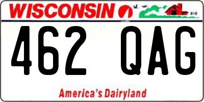 WI license plate 462QAG