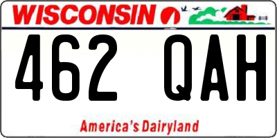 WI license plate 462QAH