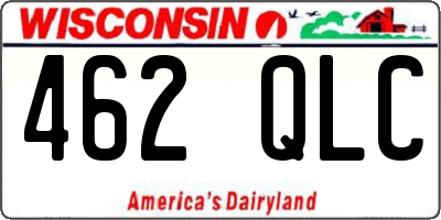 WI license plate 462QLC
