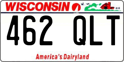 WI license plate 462QLT