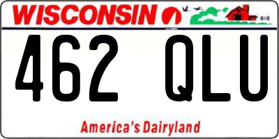 WI license plate 462QLU