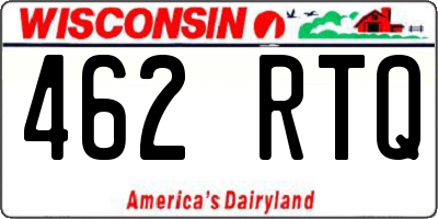 WI license plate 462RTQ