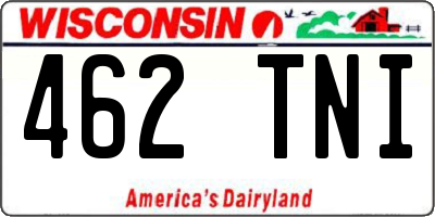 WI license plate 462TNI