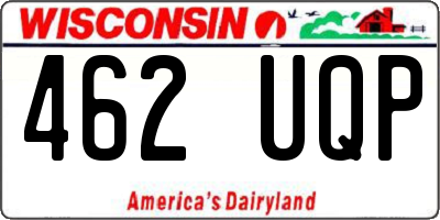WI license plate 462UQP