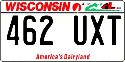 WI license plate 462UXT