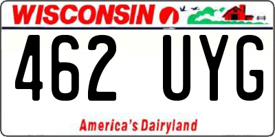 WI license plate 462UYG