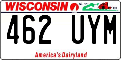 WI license plate 462UYM