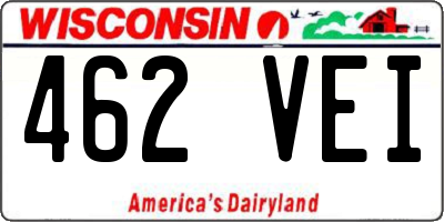 WI license plate 462VEI