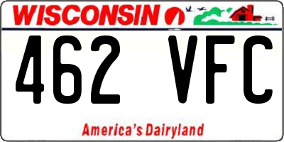 WI license plate 462VFC