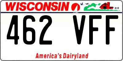 WI license plate 462VFF
