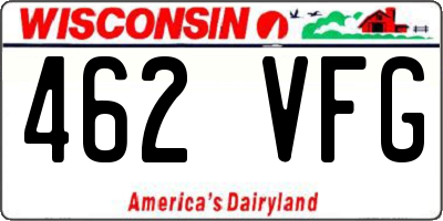 WI license plate 462VFG