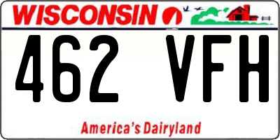 WI license plate 462VFH