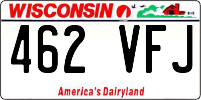 WI license plate 462VFJ