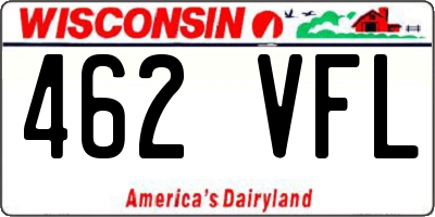 WI license plate 462VFL